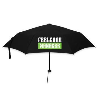 Feelgood manager green tshirt black - Umbrella (small) - black - Front