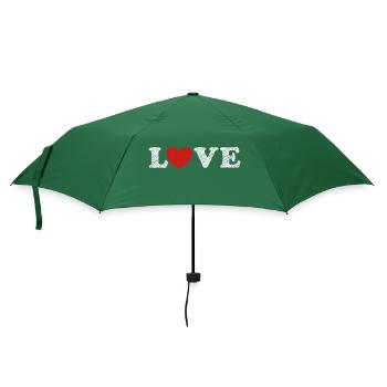 Love Heart Scribble - Umbrella (small) - bottlegreen - Front