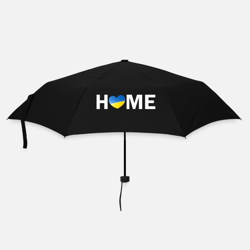 Home Ukraine Flag with Heart - Regenschirm (klein) - Schwarz