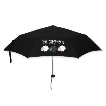 Schwarzes Schaf Be Different Geschenk Weihnachten - Regenschirm (klein) - Schwarz - Vorne