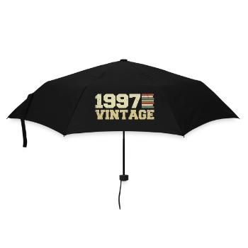 1997 Geburtstagsgeschenk 1997 Jahrgang 1997 Geschenk - Regenschirm (klein) - Schwarz - Vorne