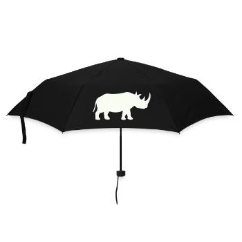 Rhino Silhouette Powerful Minimal - Umbrella (small) - black - Front