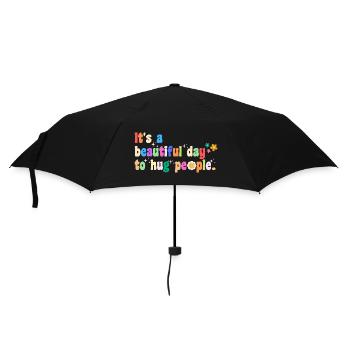 It's a beautiful day to hug people inspiration - Umbrella (small) - black - Front