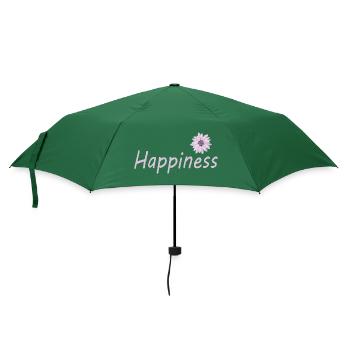 HAPPINESS - Regenschirm (klein) - Flaschengrün - Vorne