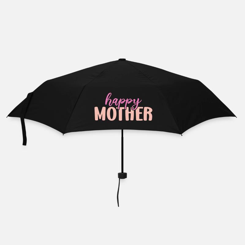 Glückliche Mutter - Regenschirm (klein) - Schwarz