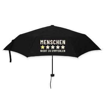 Menschen 1 Stern nicht zu empfehlen - Regenschirm (klein) - Schwarz - Vorne