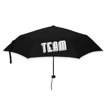 Police vintage teintée en gras Team Spirit - Parapluie standard - noir - Devant