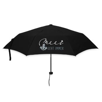 Sea always goes - Umbrella (small) - black - Front