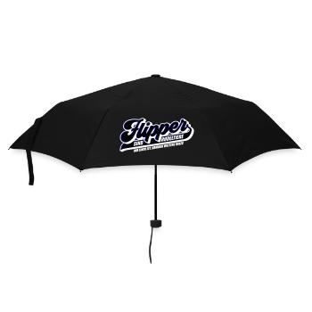 Farben änderbar | Flipper sind Rudeltiere - Regenschirm (klein) - Schwarz - Vorne