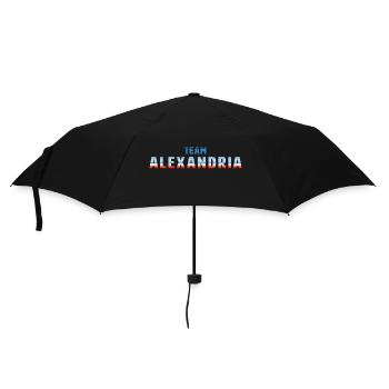 Team Alexandria | Warming Stripes - Regenschirm (klein) - Schwarz - Vorne