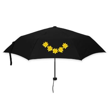 Yellow Buttercup Flower Arch – Spring Floral Wreat - Umbrella (small) - black - Front