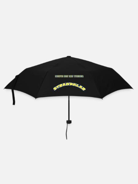 Strandklar - Regenschirm (klein) - Schwarz