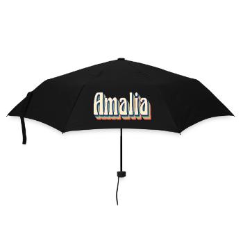Vintage Retro Amalia T-Shirt Gift T-Shirt - Umbrella (small) - black - Front