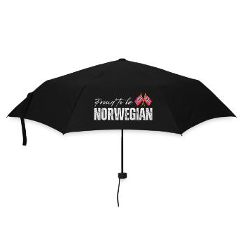 Norwegian proud, I love Norway - Umbrella (small) - black - Front