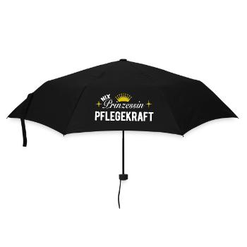 Nix Prinzessin - Pflegekraft - Geschenk - Regenschirm (klein) - Schwarz - Vorne