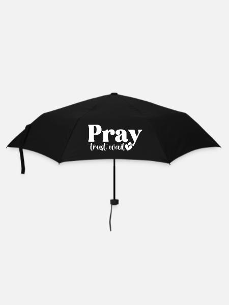 Prier, faire confiance, attendre - Parapluie standard - noir
