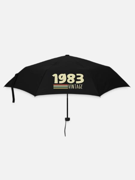 1983-Jubiläum-1983-retro-1983 - Regenschirm (klein) - Schwarz