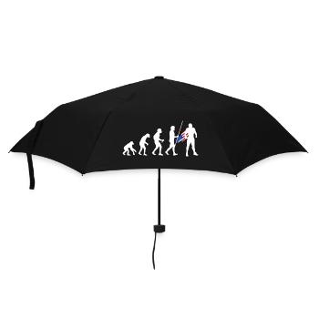 Évolution du super-héros américain USA Drapeau américain - Parapluie standard - noir - Devant
