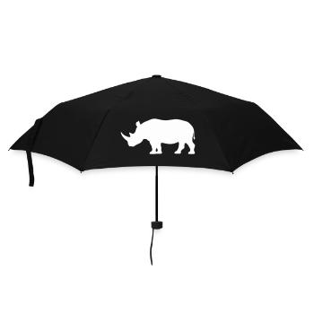 Rhino Silhouette Minimalist - Umbrella (small) - black - Front