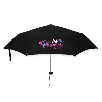 Hebamme mit Herz  - Regenschirm (klein) - Schwarz - Vorne