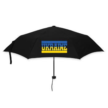 Ukraine and The Flag of Ukraine - Umbrella (small) - black - Front