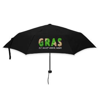 Gras Ist Nicht Immer Grün - Regenschirm (klein) - Schwarz - Vorne