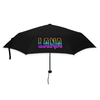 lana rs regenbogen - Regenschirm (klein) - Schwarz - Vorne