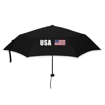 usa flagge vintage - Regenschirm (klein) - Schwarz - Vorne
