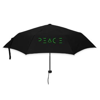 Peace und Frieden für jeden - Regenschirm (klein) - Schwarz - Vorne