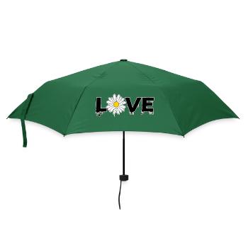 Love flower groovy - Umbrella (small) - bottlegreen - Front