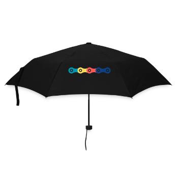 Colorful bike chains - Umbrella (small) - black - Front