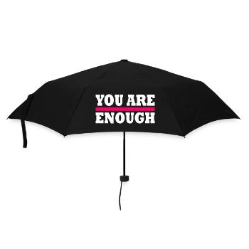 You are enough - Regenschirm (klein) - Schwarz - Vorne