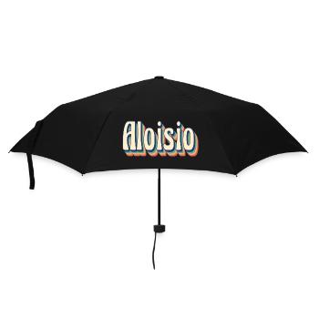 Vintage Retro Aloisio T-Shirt Geschenk T-Shirt - Regenschirm (klein) - Schwarz - Vorne