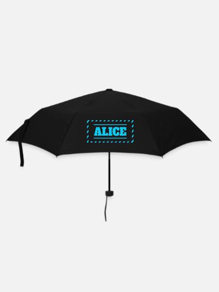 Alice Motto Spruch Frau Vorname - Regenschirm (klein) - Schwarz