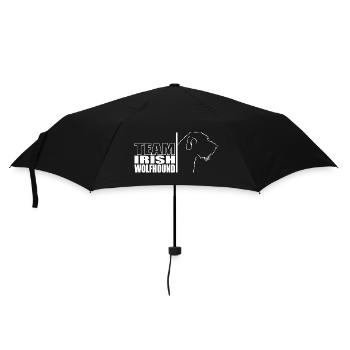 TEAM Irish Wolfhound Hunde Hund Wilsigns - Regenschirm (klein) - Schwarz - Vorne