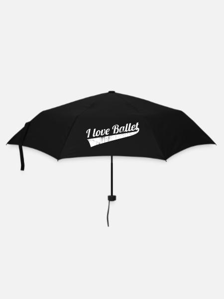 Ich liebe Ballett - Regenschirm (klein) - Schwarz