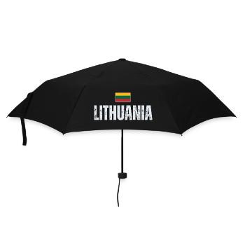 Lithuanian pride, flag of Lithuania - Umbrella (small) - black - Front