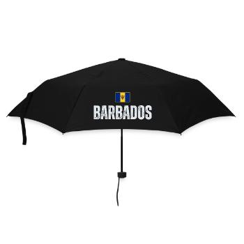 Flagge von Barbados, barbadischer Patriot - Regenschirm (klein) - Schwarz - Vorne