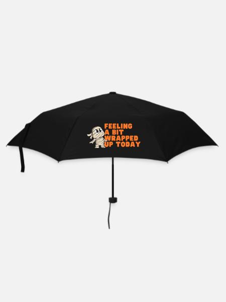 Wrapped Up Today Mummy Graphic Tee - Umbrella (small) - black