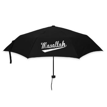Kreatives Mashallah Zitat-  Sag immer Maschallah  - Regenschirm (klein) - Schwarz - Vorne