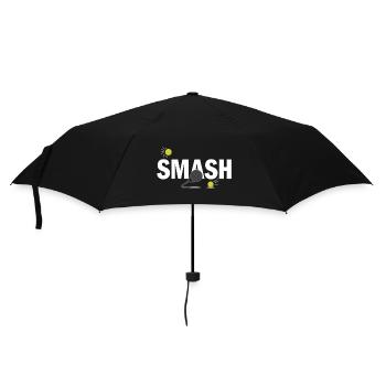 Padel Smash Power Sport Court Look - Regenschirm (klein) - Schwarz - Vorne
