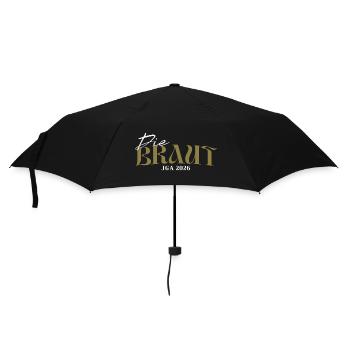 Braut 2026 - Junggesellinnenabschied JGA Damen - Regenschirm (klein) - Schwarz - Vorne