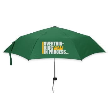 Trop réfléchir en processus Drôle de dicto sombre Logo - Parapluie standard - vert bouteille - Devant