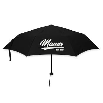 Mama 2027 Vintage Mama est 2027 - Regenschirm (klein) - Schwarz - Vorne