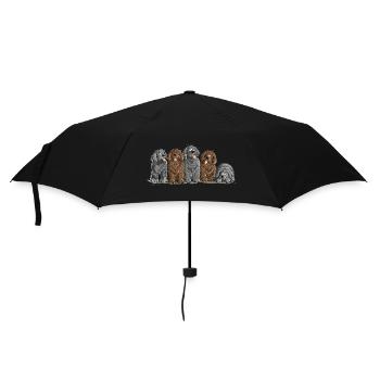 Neufundländer Hunde Rudel Newfie Hundeliebe Neufi - Regenschirm (klein) - Schwarz - Vorne