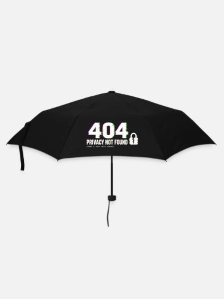 404 Datenschutz nicht gefunden - Regenschirm (klein) - Schwarz
