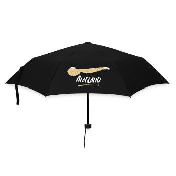 Ameland | Vintage Map Retro - Umbrella (small) - black - Front