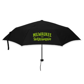 Milwaukee Wisconsin Vintage Script - Regenschirm (klein) - Schwarz - Vorne