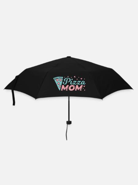 Pizza Mutter - Regenschirm (klein) - Schwarz