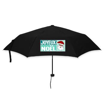 SANTA CLAUS. CHRISTMAS. MERRY CHRISTMAS. MERRY CHRISTMAS - Umbrella (small) - black - Front